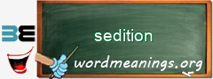 WordMeaning blackboard for sedition